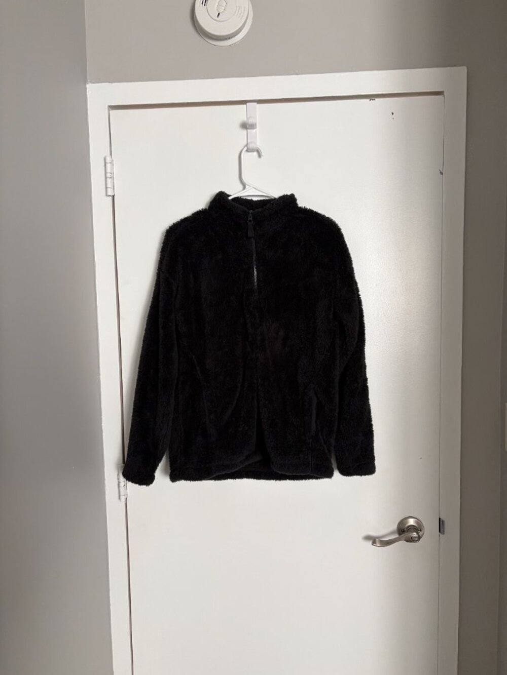 Lands’ End Black Sherpa Fleece Zip-Up Jacket – Women’s XS